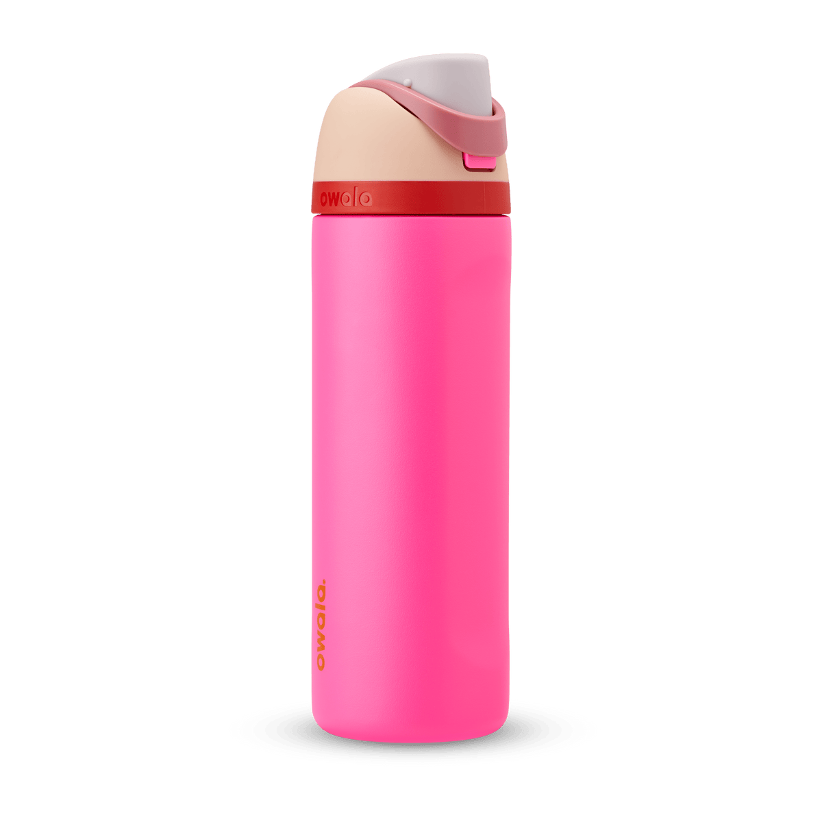 Owala FreeSip 24oz in Out of the Blue, periwinkle blue insulated bottle with matching blue-lavender flip cap and carry loop